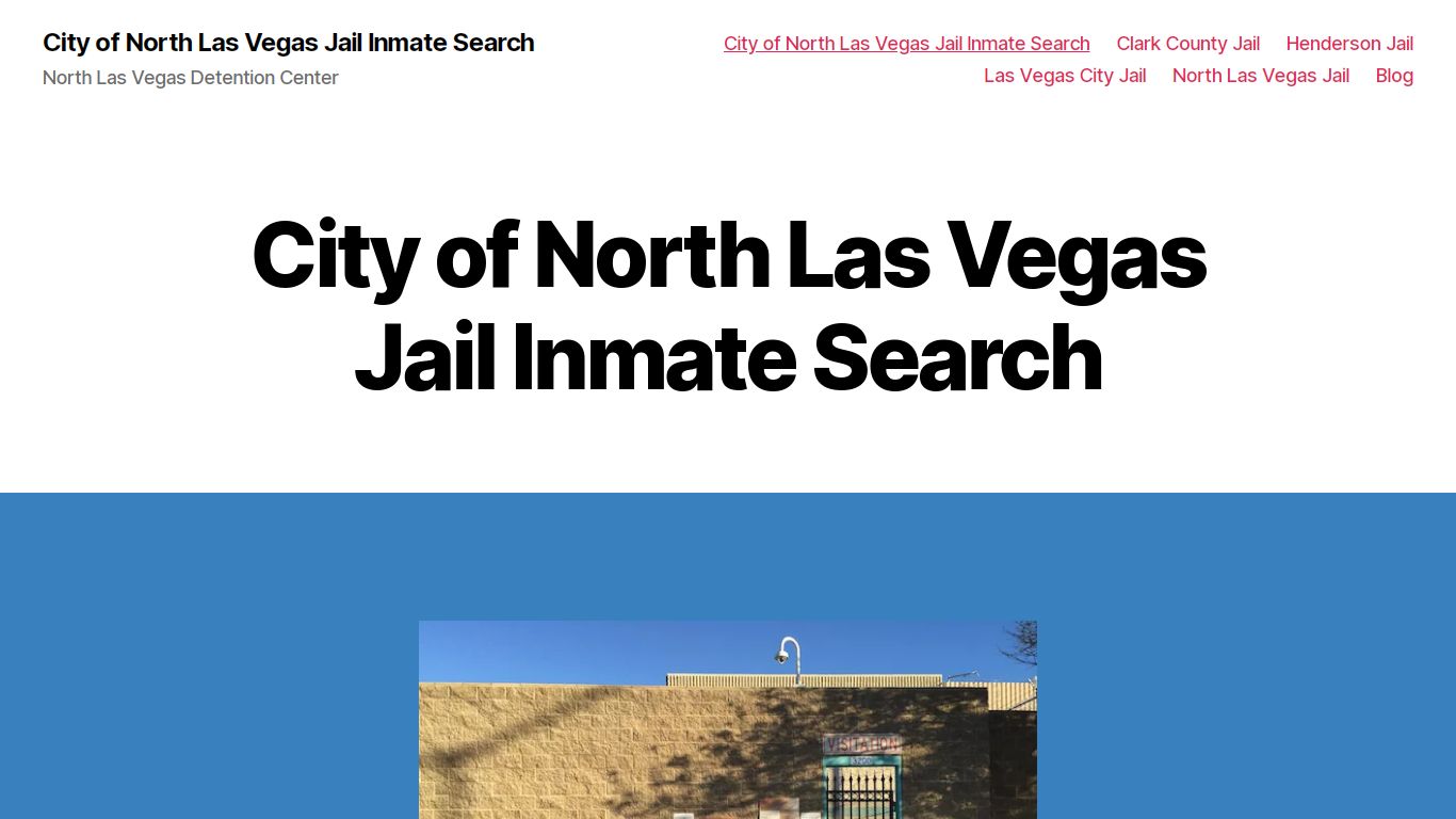 City of North Las Vegas Jail Inmate Search - City of North ...