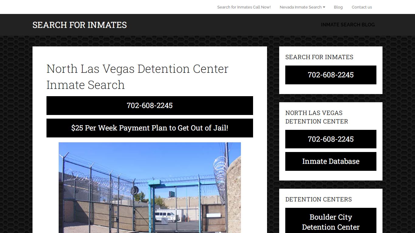 North Las Vegas Detention Center Inmate Search - 702-608-2245